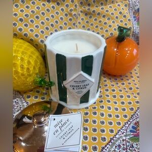 Anthropologie mise en place Scented Celery 🍃 Leaf & Citrus 🍊 Ceramic Candle